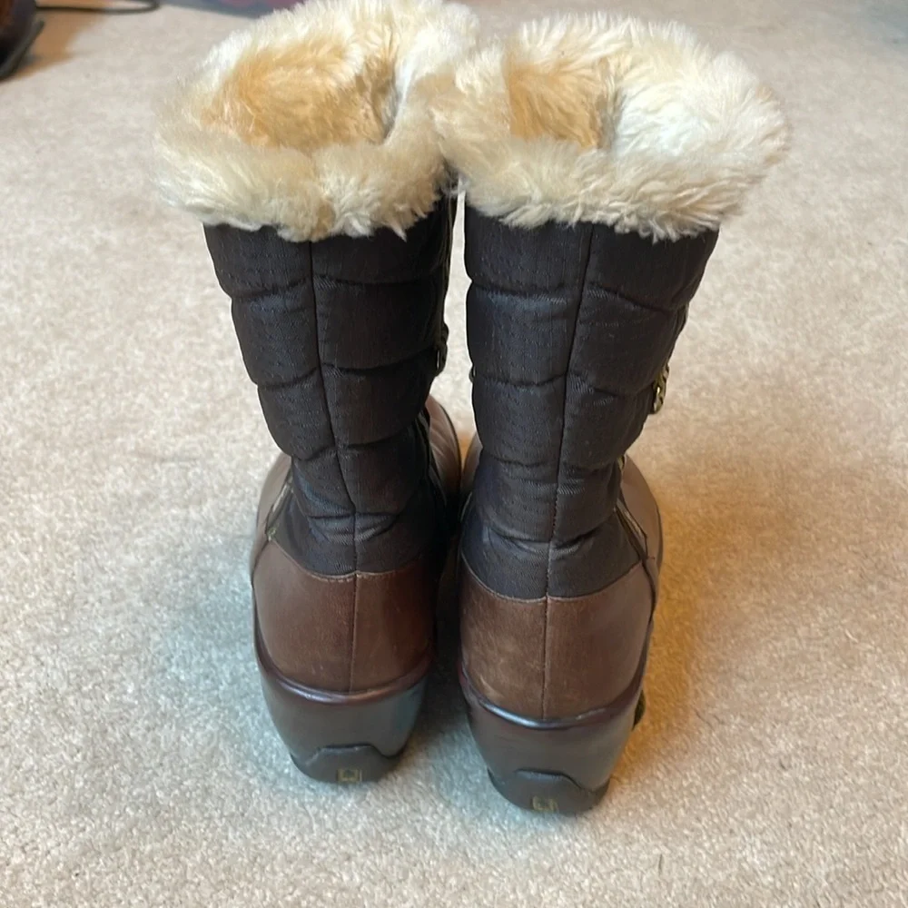 🐺 J-41  brown leather and nylon winter boot: